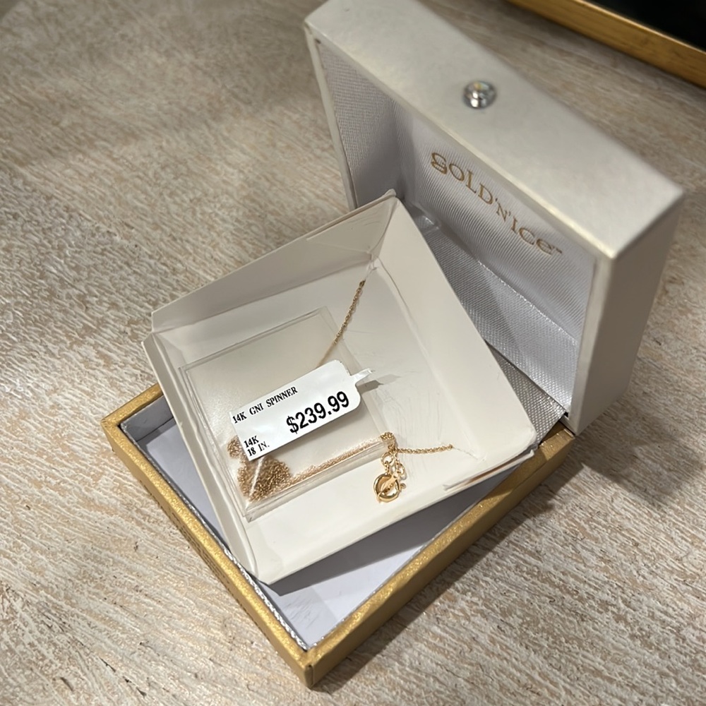 Swarovski GOLD’N’ICE Crystalized pendent, 14 karat gold necklace, NWT - Picture 7 of 9